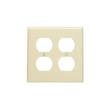 LEVITON Wallplates Or Wp 2G Dup Outlet Thermopl 80716-ORG